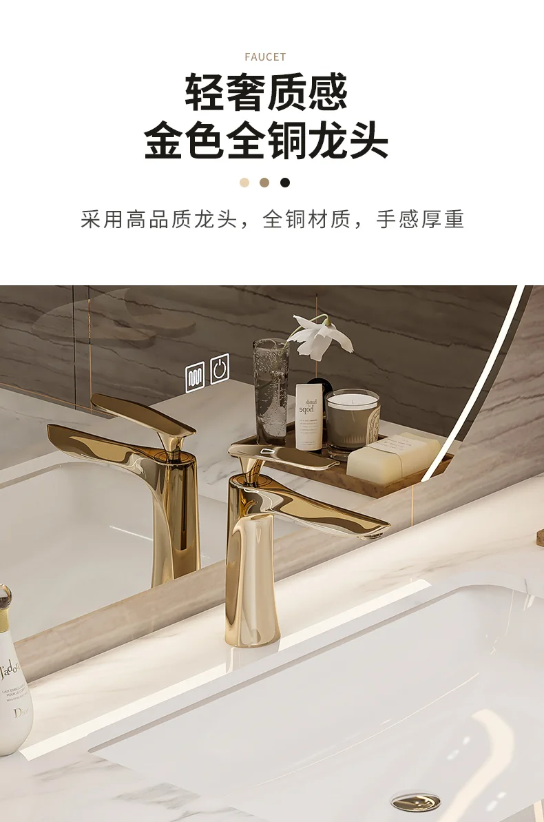 YL Luxury Floating Modern Bathroom Cabinet Mirror Led Light Smart Vanity Toilet Cabinet Space Saver Mobile Da Bagno Furniture