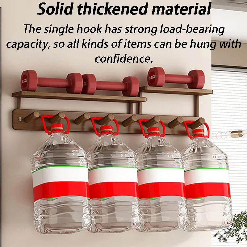 Wall Mounted Coat Racks Entrance Hall Clothes Storage Rack Stand Interior Hallway Clothing Organizer Hanger with Storage Shelf