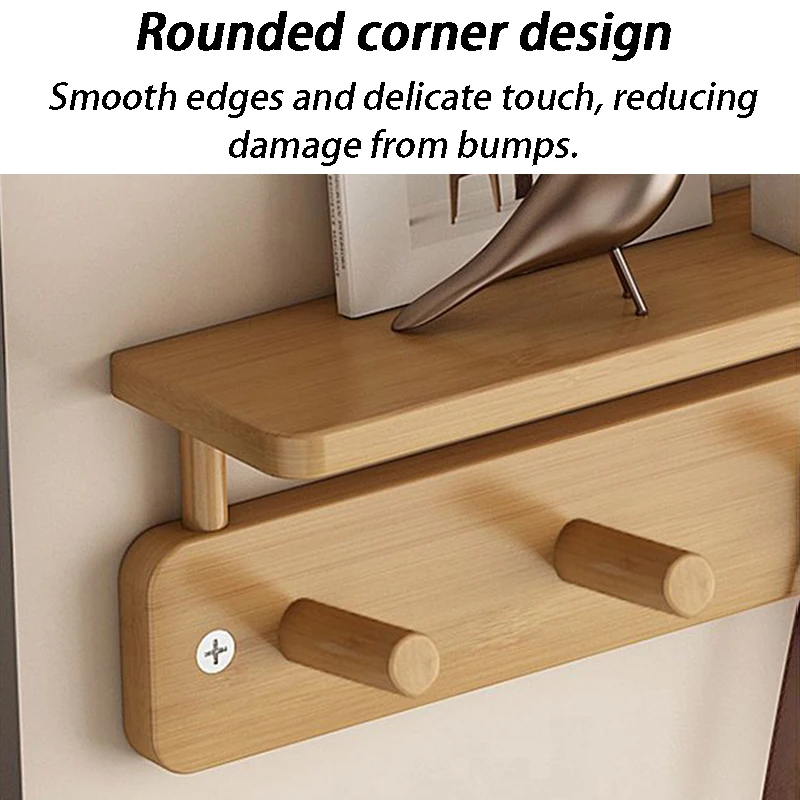 Wall Mounted Coat Racks Entrance Hall Clothes Storage Rack Stand Interior Hallway Clothing Organizer Hanger with Storage Shelf