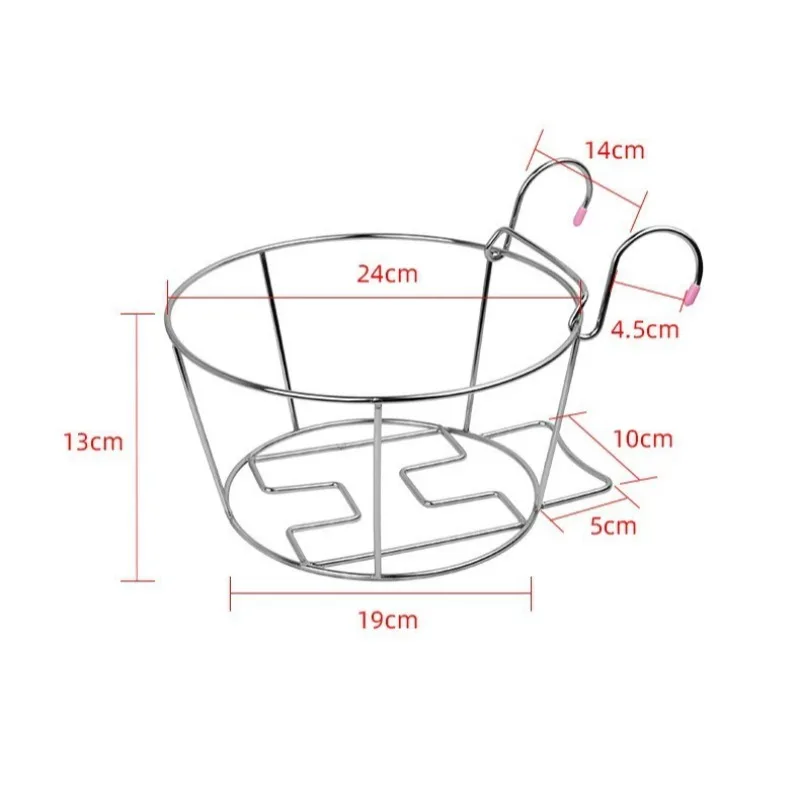 2026 Stainless Steel Flower Stand Simple Flower Pot Hanging Rack Balcony Flower Stand Hanging Basket Flower Pot Rack