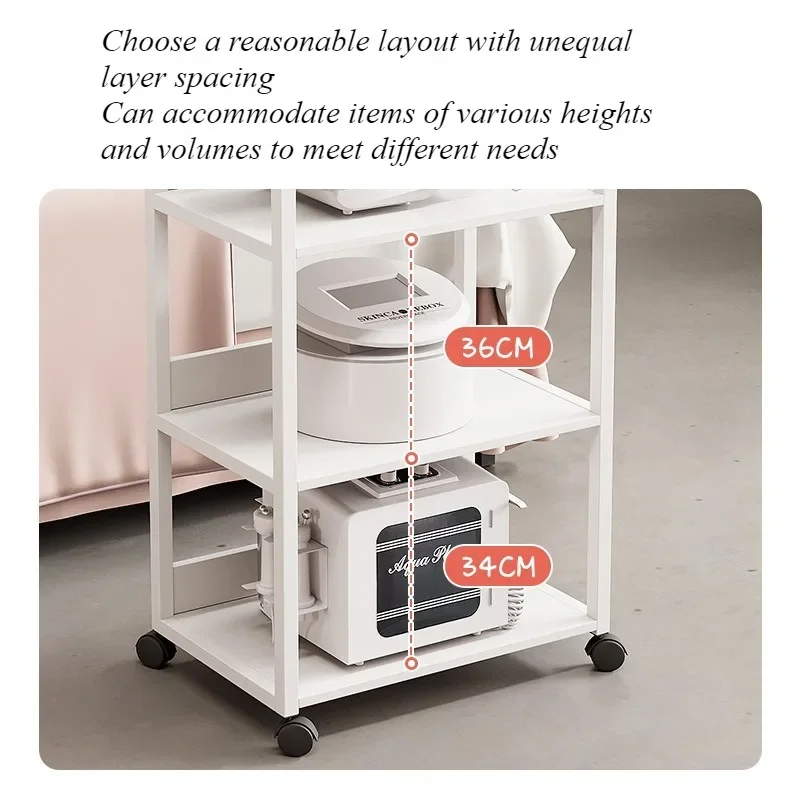 Beauty Instrument Cart Spectrometer Cart Small Bubble Movable Beauty Salon Trolley Special Tool Cart