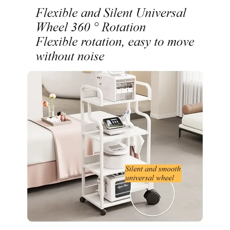 Beauty Instrument Cart Spectrometer Cart Small Bubble Movable Beauty Salon Trolley Special Tool Cart