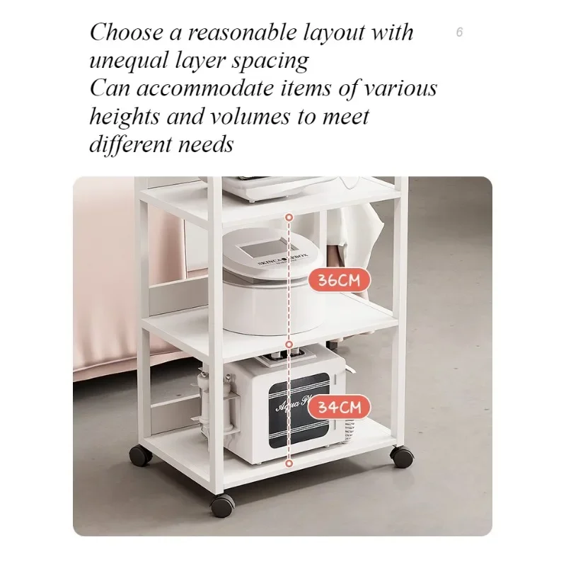 Beauty Instrument Cart Spectrometer Cart Small Bubble Movable Beauty Salon Trolley Special Tool Cart