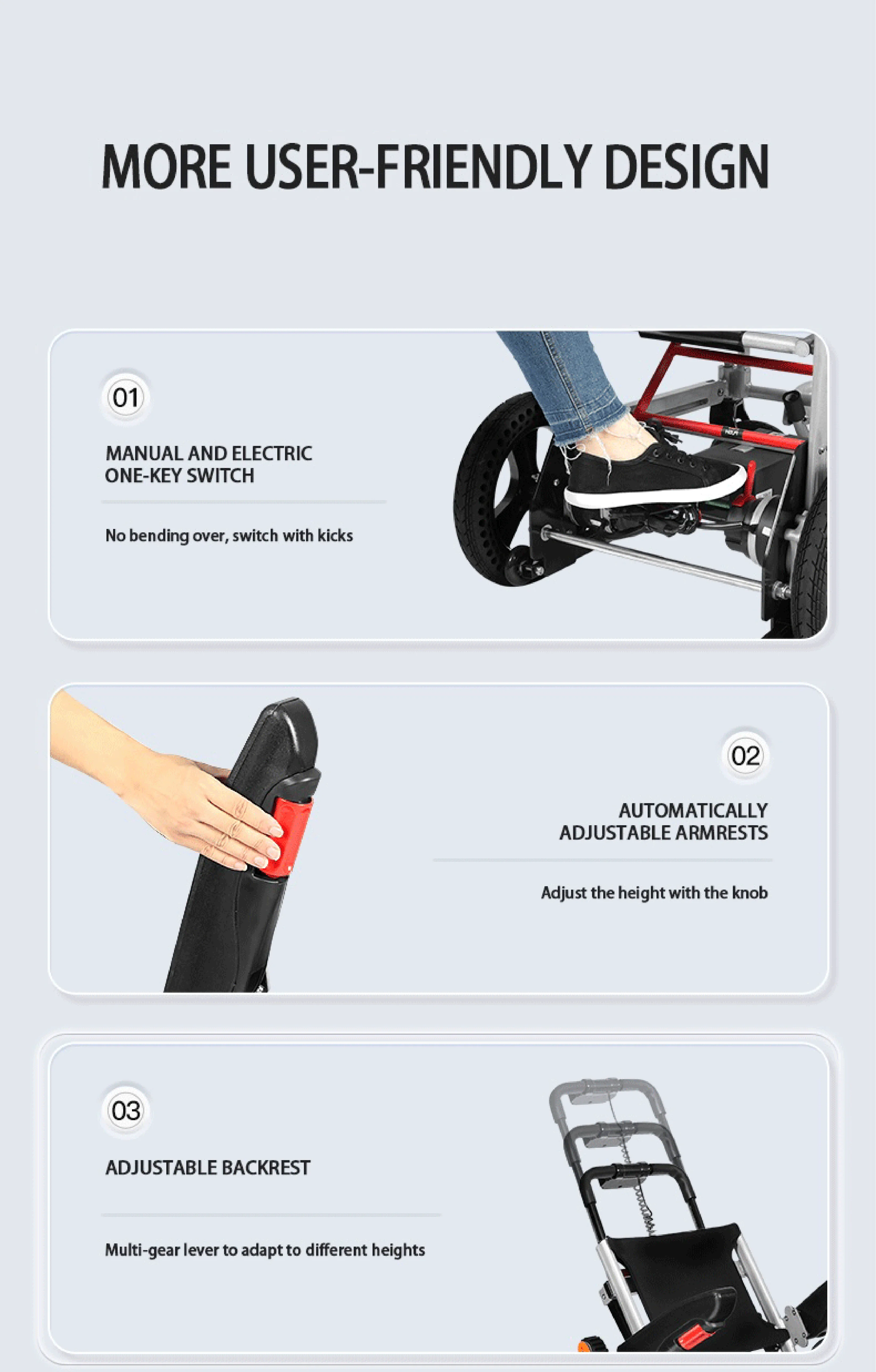 Longermay Factory Supply Lightweight Chair Lift Electric Split Stair Climbing Wheelchair With CE Certificate