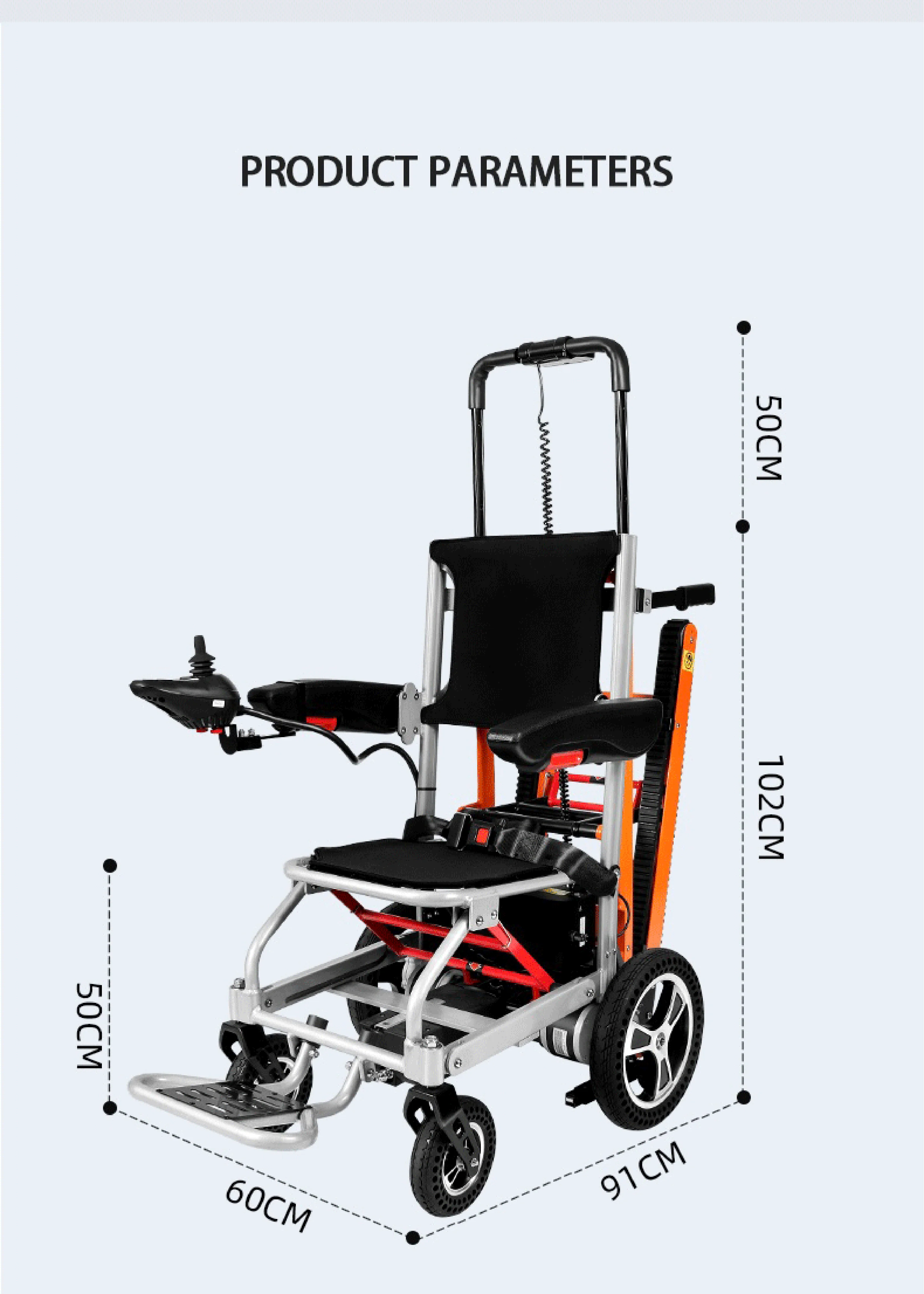 Longermay Factory Supply Lightweight Chair Lift Electric Split Stair Climbing Wheelchair With CE Certificate