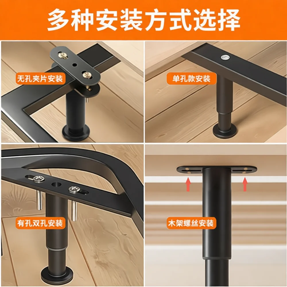 T Shape Adjustable Bed Support Feet Furniture Leg For Slat Bed Base Replacement Hardware Strengthening Stability Fixing Kit