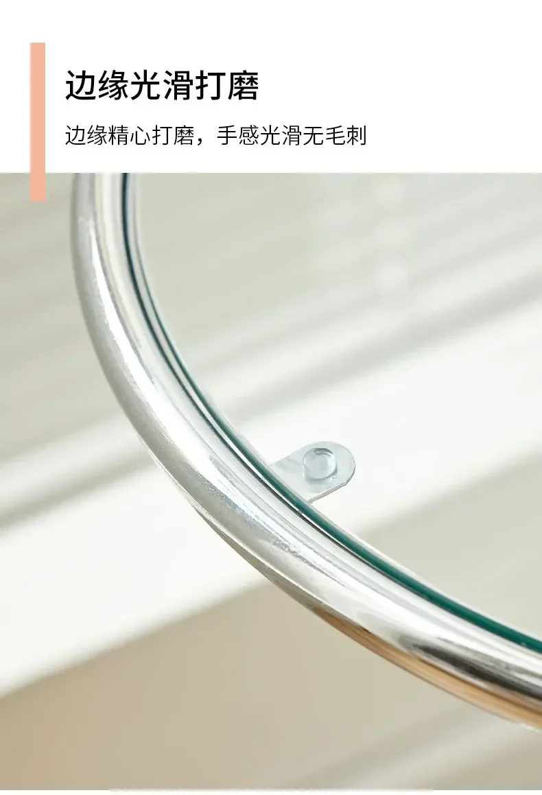 Transparent Glass Table Creative Lift Coffee Table Simple Sofa Table Nordic C-shaped Tables Geometric Round Tables