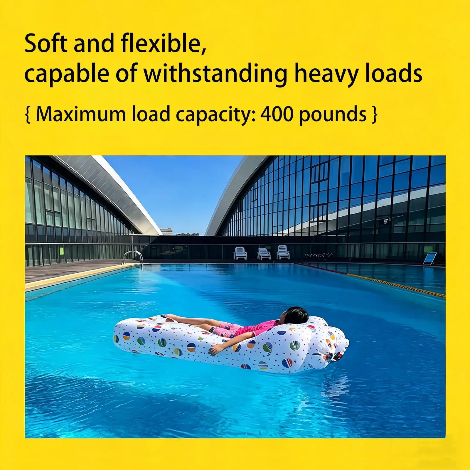 Inflatable Beach Lounger Camping Air Sofa With Sun Shade No-Pump Blow Up Couch For Outdoor Camping Hiking Picnic Vacation
