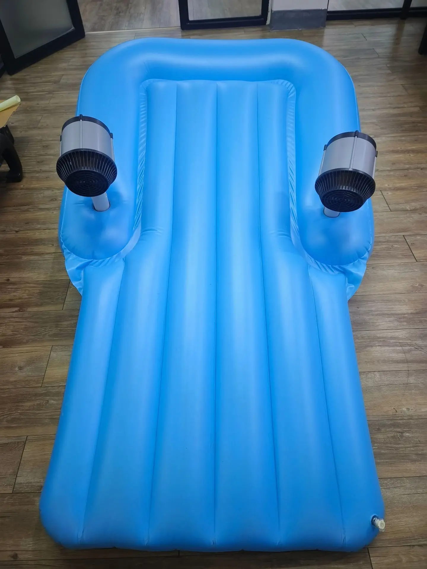 Inflatable Automatic Floating Row Built-in Propulsion Motor Rings Outdoor Swimming Pool Water Foldable Backrest Motor Lounge