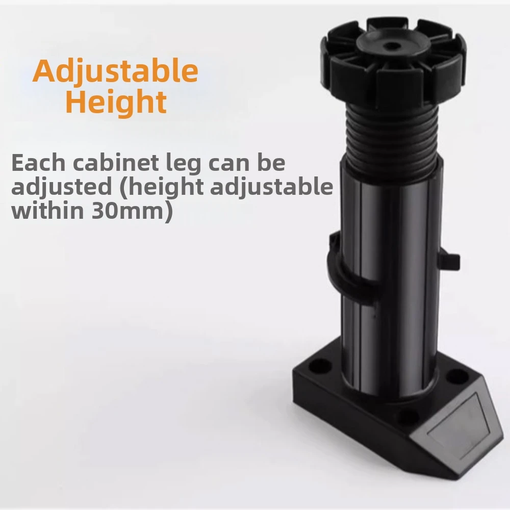 Heavy Duty Cupboard Foot Load Bearing Bracket Anti-Slip Cabinet Leg 8/10/12/15cm Adjustable Height Cabinet Levelers For Bathroom