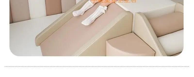 Early Education Center Soft Play Training Slide Set, baby Climbing Ladder, Sensory Crawling baby Staircase, Indoor Soft Slide