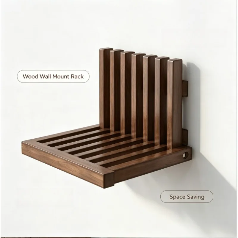Wall-Mounted Folding Shoe Changing Stool Porch Organizer Neat Advanced Space-Saving Footwear Holder for Entrance