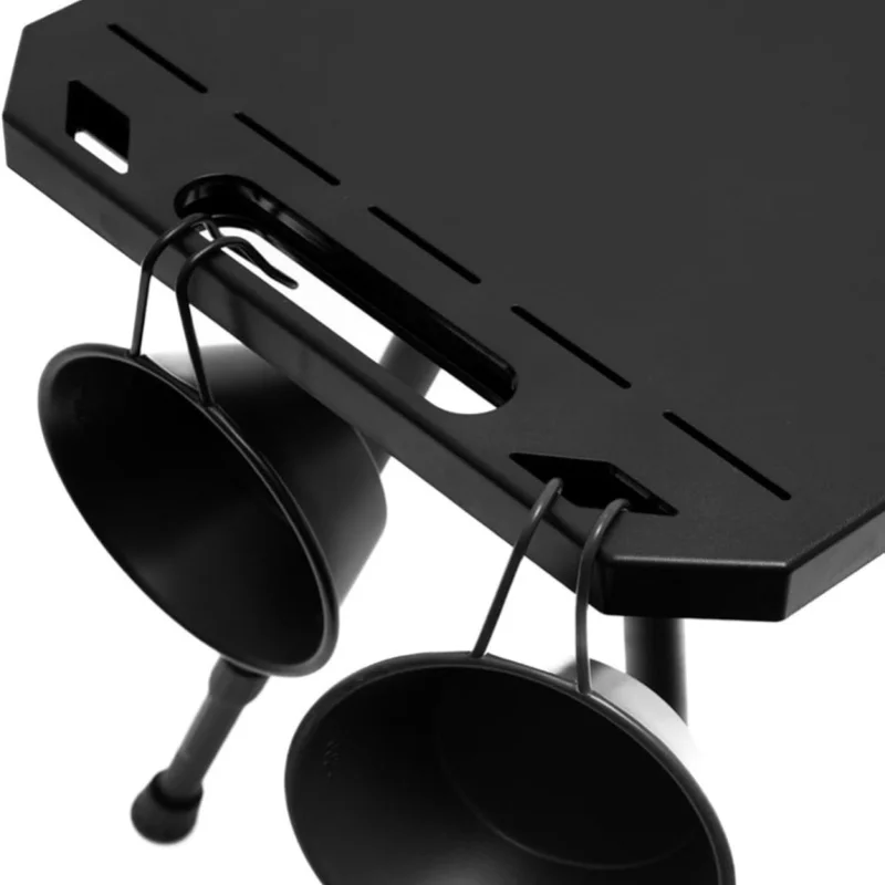Aluminum Alloy Folding Camping Table Adjustable Height 2 Level Outdoor Portable Table with Carry Bag for Picnic BBQ