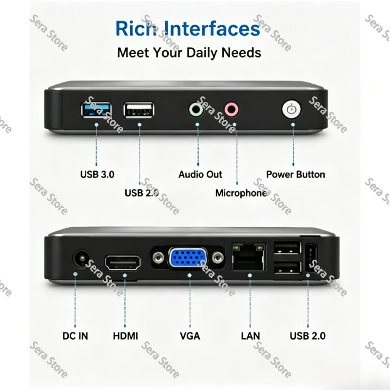 Mini PC J1800 Low Power Thin Client ITX Micro Computer Dual Core Portable Industrial Energy Saving