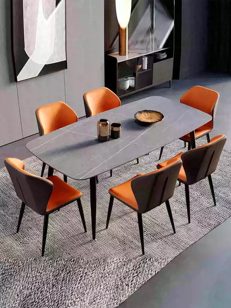 Luxury Modern Dining Chair - Nordic Style Backrest Chair for Home/Cafe, Ergonomic Restaurant Chair with Metal Legs