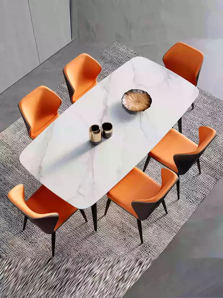 Luxury Modern Dining Chair - Nordic Style Backrest Chair for Home/Cafe, Ergonomic Restaurant Chair with Metal Legs