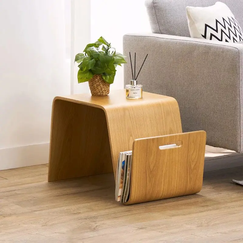 Solid Wood Side Table for Living Room Sofa, Small Coffee Table for Balcony Corner, Rustic Accent Stand for Bedroom Nightstand