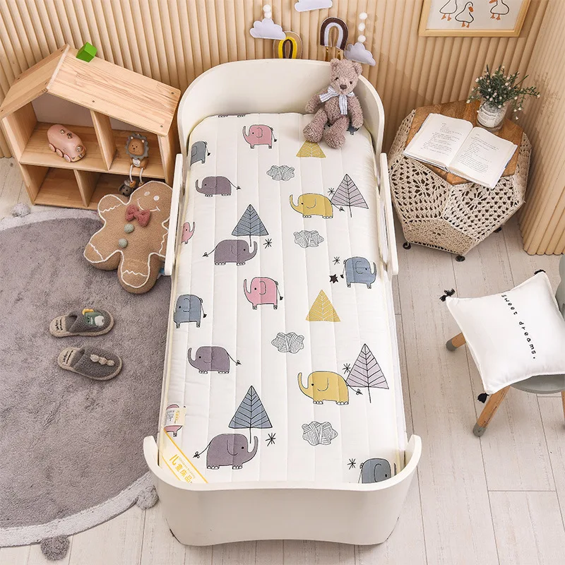 Baby Mattress Kindergarten Children's Nap Mat Detachable Washed Top And Bottom Mattress For Kids Nursery Nap Bed Thick Crib Pad