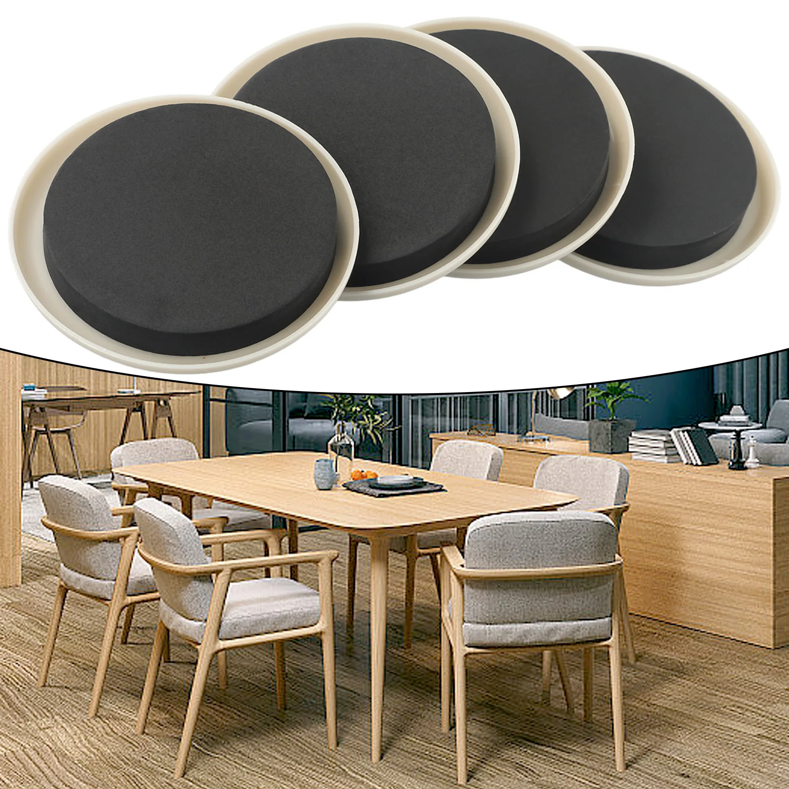 4pcs EVA Furniture Sliders Legs Pads For Carpet Surfaces Construction Prevents Carpet Damage During Furniture Movement