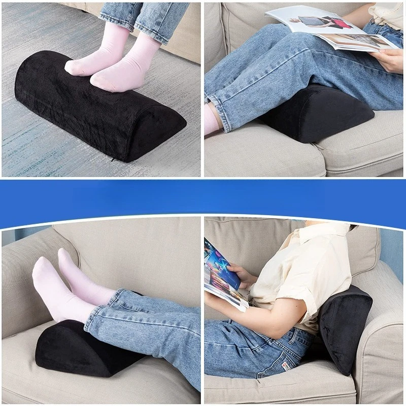 Memory Foam Office Foot Stool & Under Desk Footrest Leg Elevation Pillow for Gaming & Home Office 1/2pcs