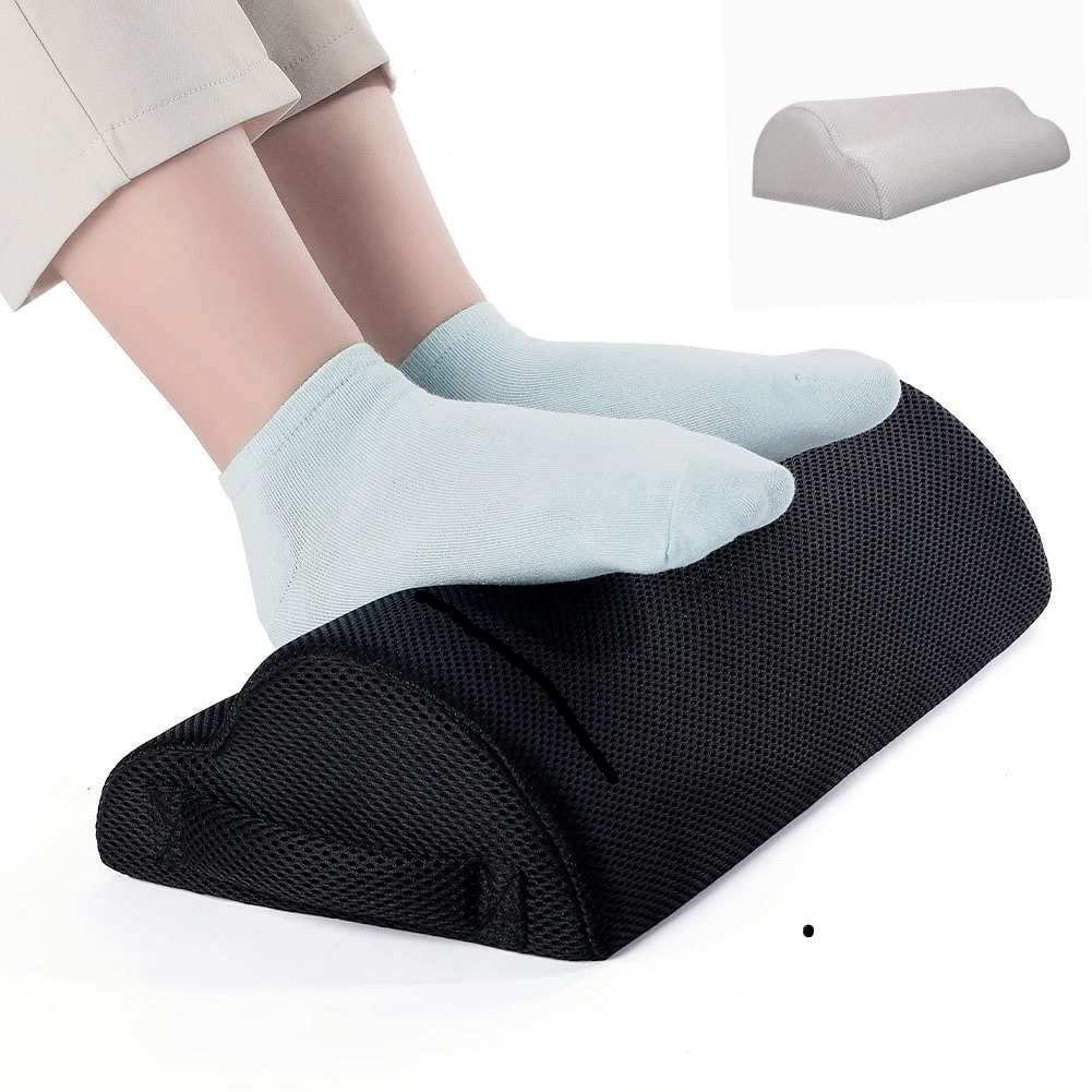Memory Foam Office Foot Stool & Under Desk Footrest Leg Elevation Pillow for Gaming & Home Office 1/2pcs