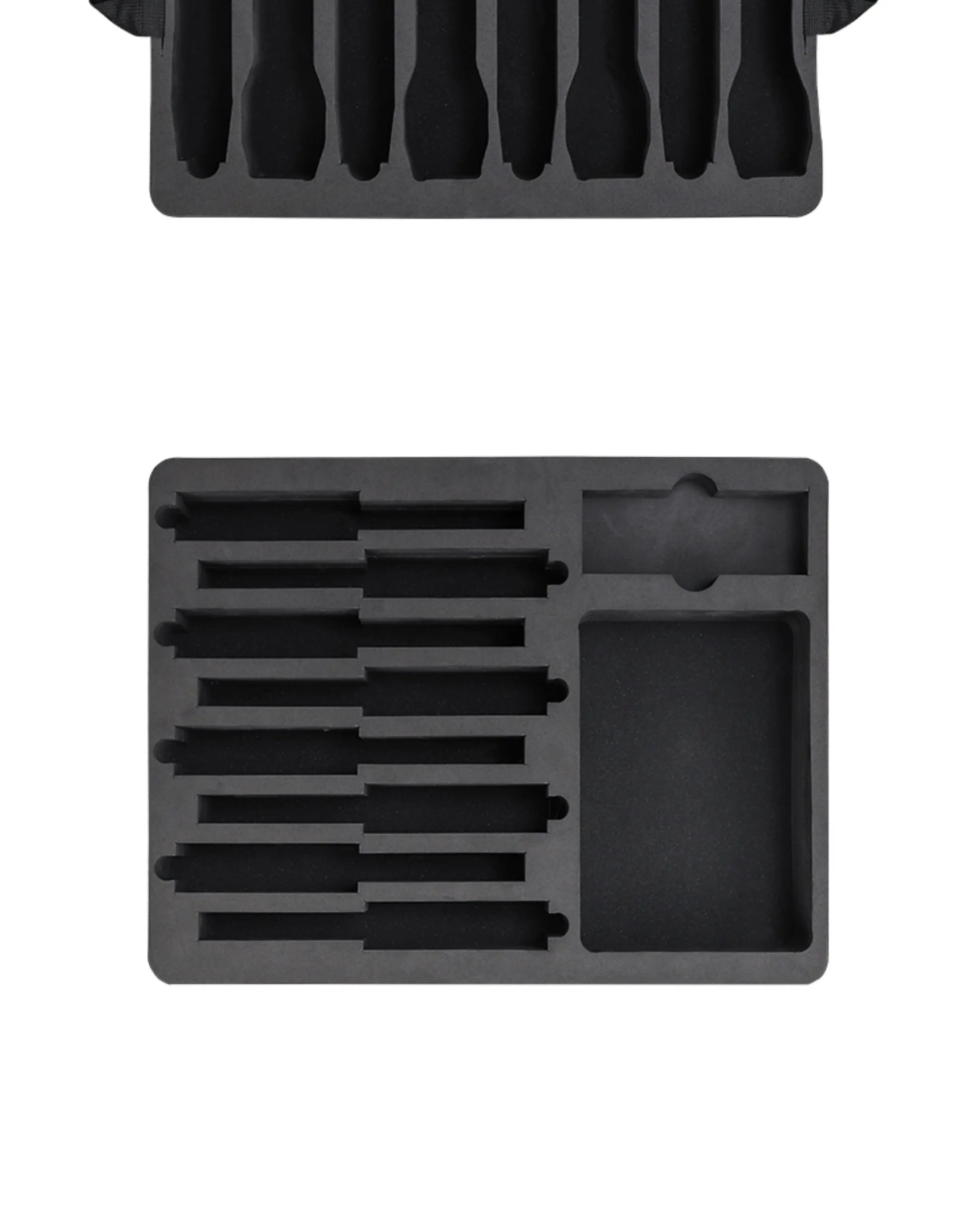 PP material double-layer microphone storage box, empty box, 8 handheld + 8 fanny packs + headset microphone vacancy