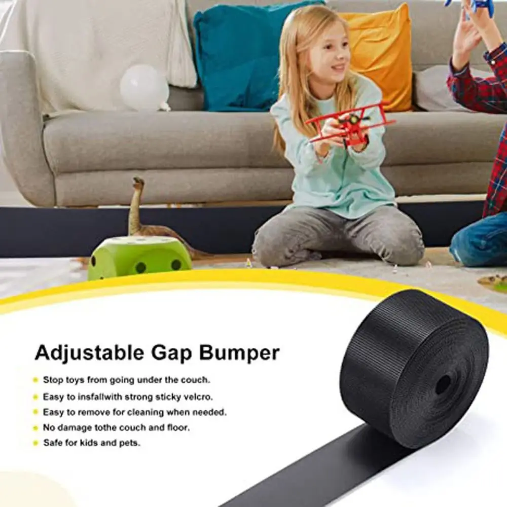 Durable 3/6/10M Sofa Toy Blocker Adhesive Strap Dustproof Sofa Edge Baffle Nylon Adjustable Under Couch Blocker