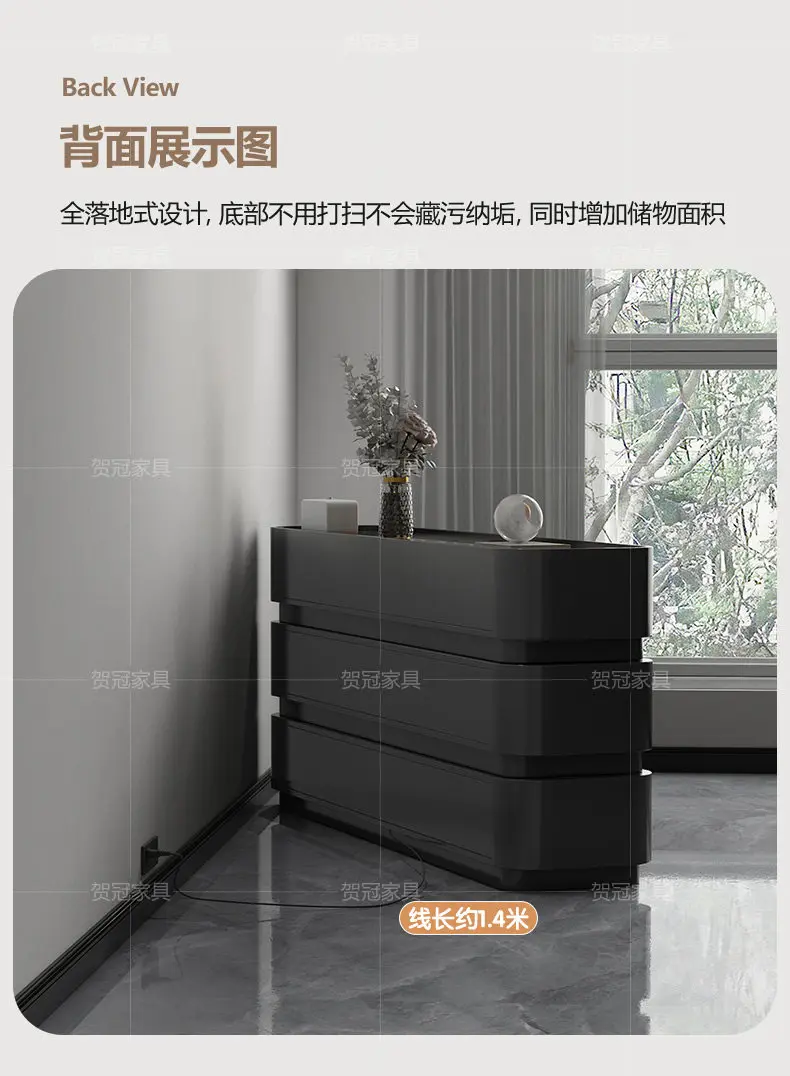 Storage Dresser Cabinets Hidden Black Luxury Collectables Light Cabinets Display Glass Aparadores De Salon Room Furniture