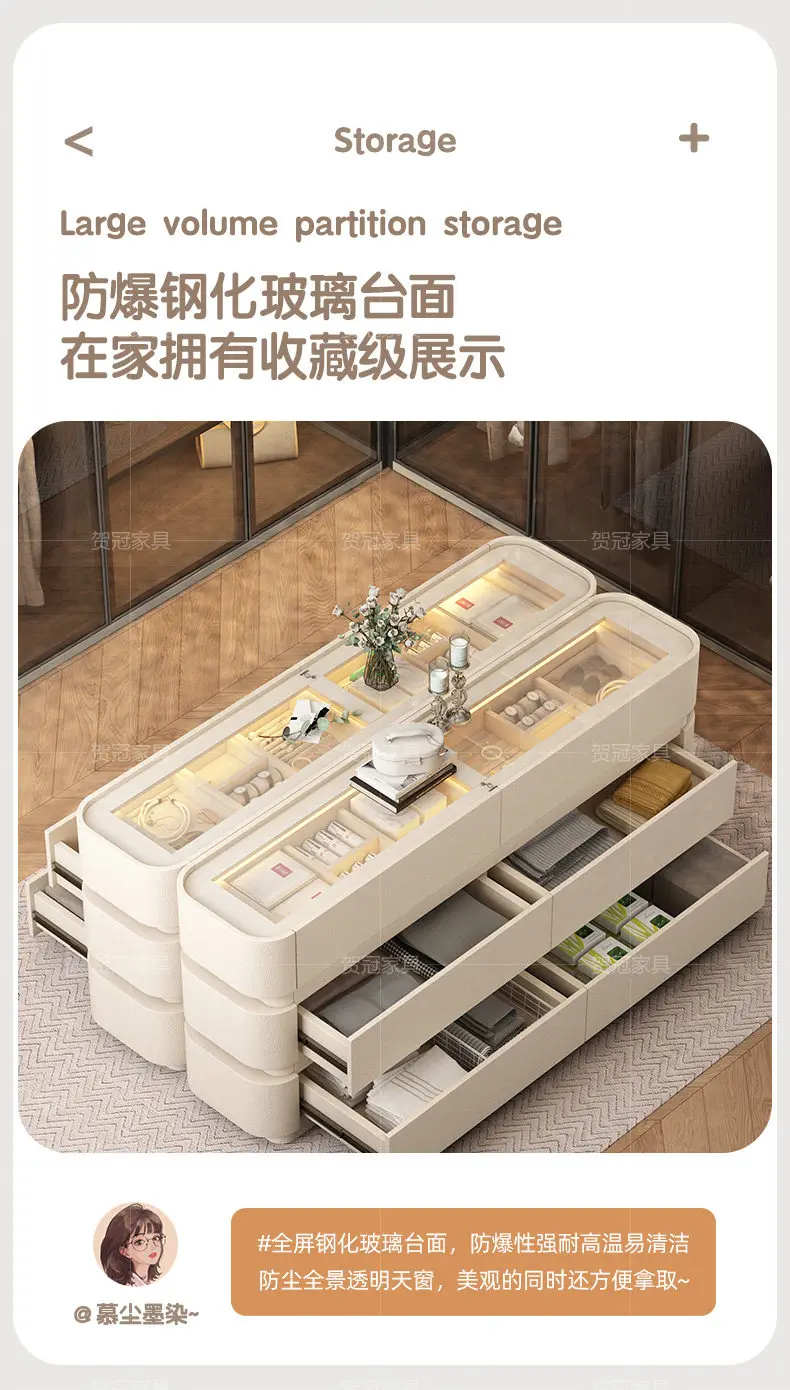 Storage Dresser Cabinets Hidden Black Luxury Collectables Light Cabinets Display Glass Aparadores De Salon Room Furniture