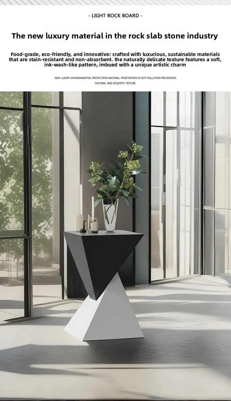 Metal Luxury Sofa Side Table Minimalist Bedroom Nightstand Stain-Resistant Geometric Tea Table Modern Corner Stand