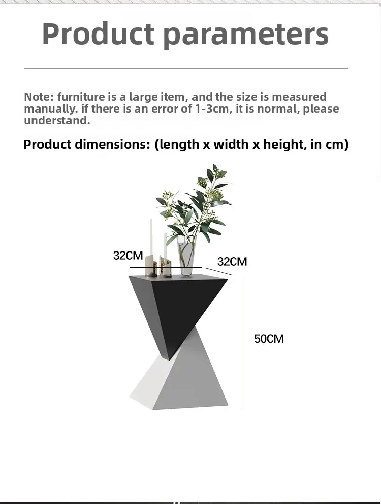 Metal Luxury Sofa Side Table Minimalist Bedroom Nightstand Stain-Resistant Geometric Tea Table Modern Corner Stand