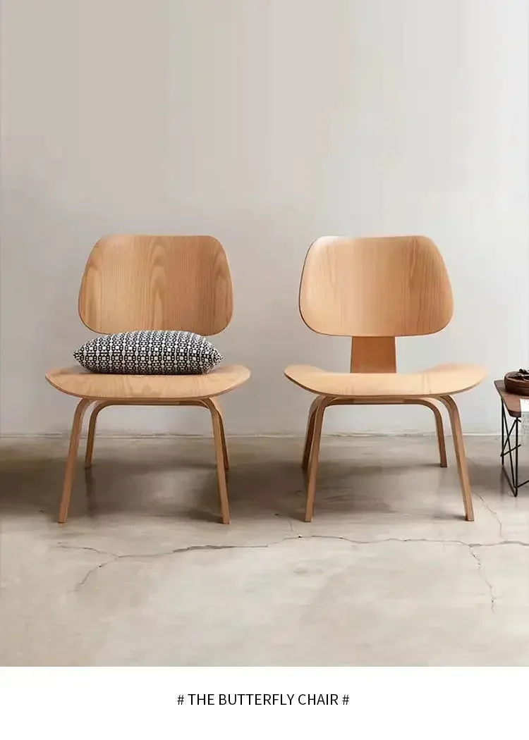 Nordic Creative Design Chair Can Be Used for Leisure Outdoor Balcony Solid Wood Small Low Chair Stool or Hostel Leisure Chair