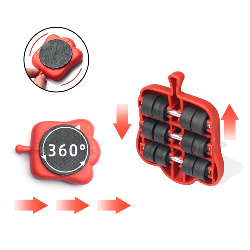 Heavy Duty Furniture Mover Set Furniture Mover Tool Transport Lifter Heavy Stuffs Moving Wheel Roller Bar Hand Tools