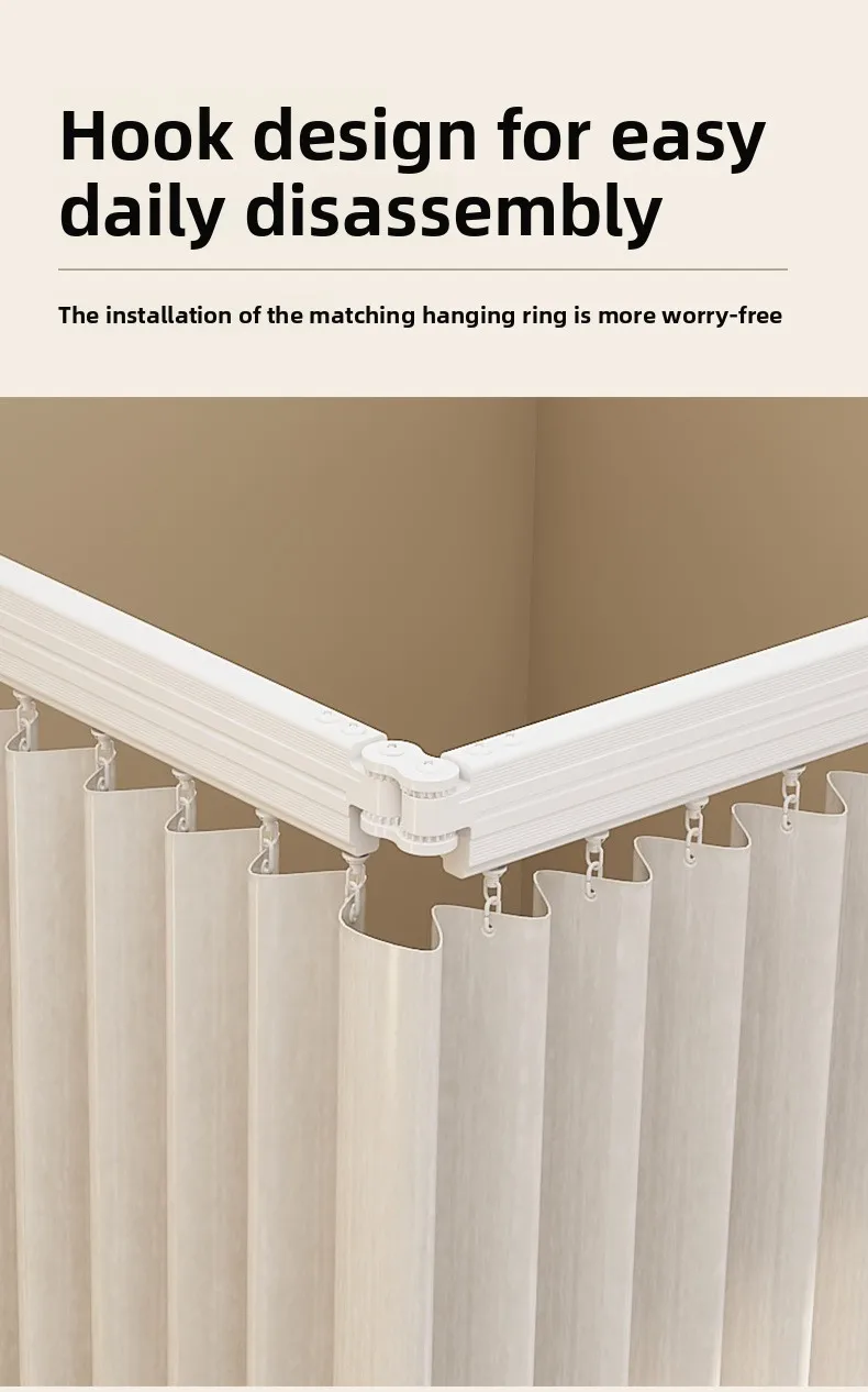 Hidden Folding Curtain Rod No Punching Bathroom Waterproof Drying Rack Toilet Telescopic Rod Partition Curtain Shower  Curtain