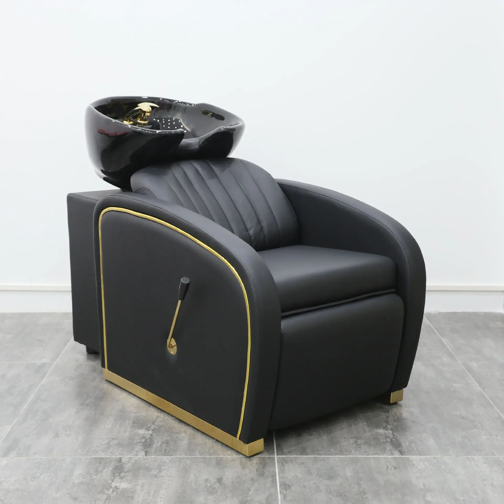 Hair salon semi-reclining shampoo chair flush bed Barber shop multi-functional flush shampoo bed