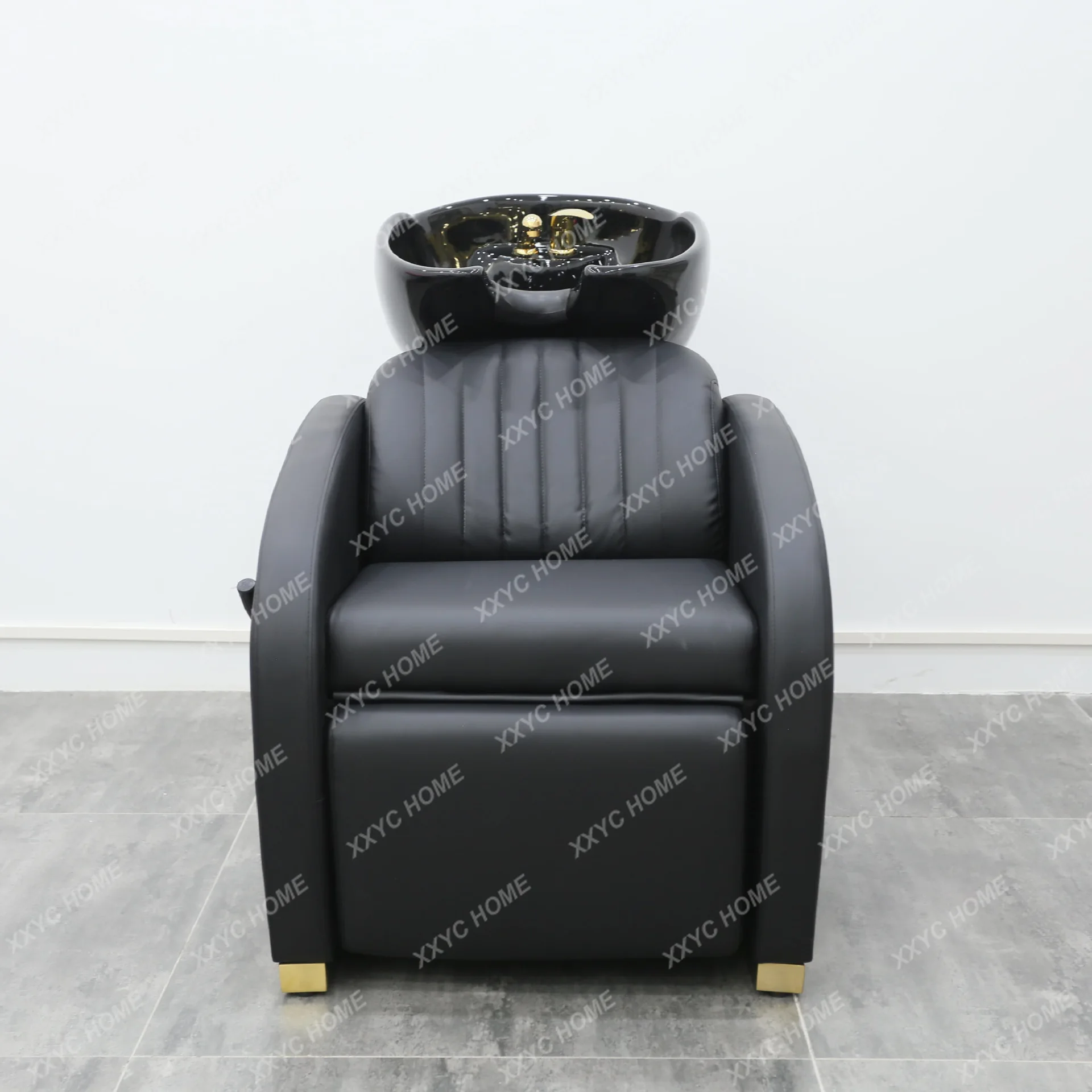 Hair salon semi-reclining shampoo chair flush bed Barber shop multi-functional flush shampoo bed