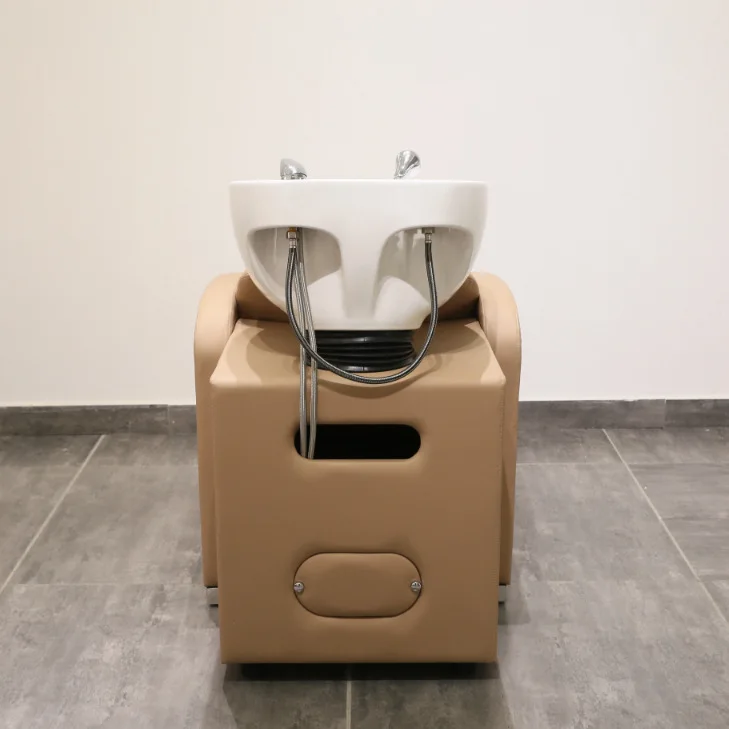 Hair salon semi-reclining shampoo chair flush bed Barber shop multi-functional flush shampoo bed