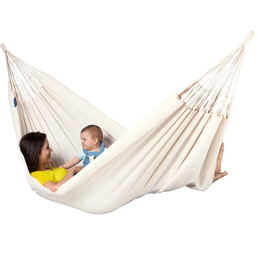 Goodwin Cotton Hammock, Brazilian Double Hammock, Soft Comfortable Fabric Canvas Hammock for Patio, Porch, Garden and Backyard