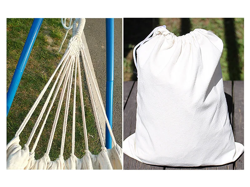 Goodwin Cotton Hammock, Brazilian Double Hammock, Soft Comfortable Fabric Canvas Hammock for Patio, Porch, Garden and Backyard