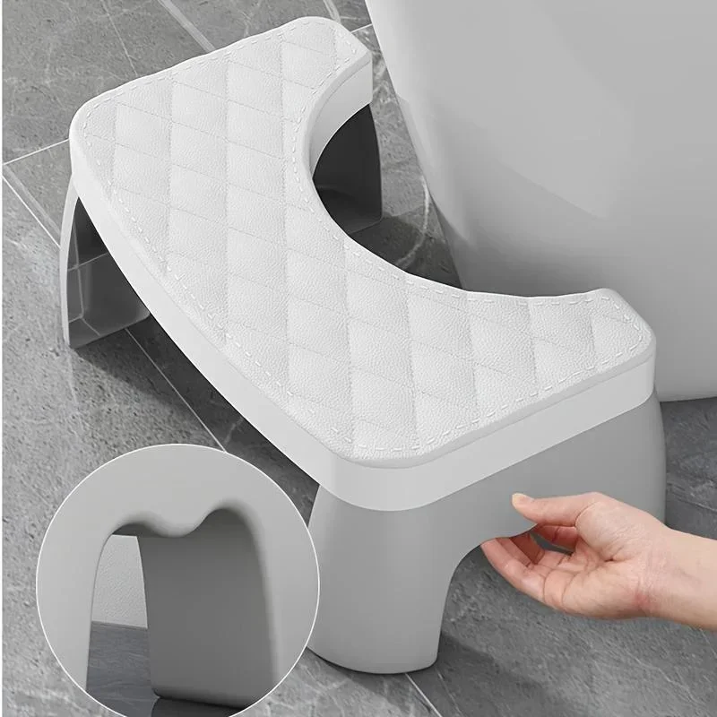 Anti-Slip Toilet Step Stool, Comfort Squat Posture Footrest, Sturdy Portable Bathroom Stool for Adults & Kids