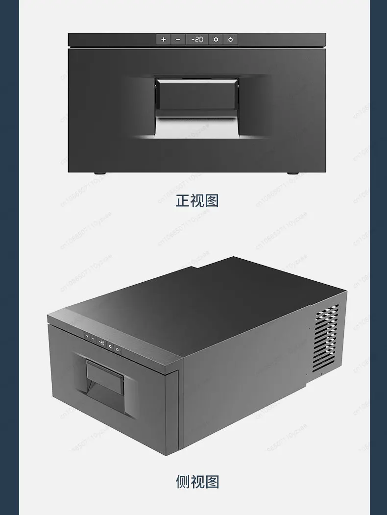 Drawer type car refrigerator, compressor refrigeration 12v24v refrigeration, embedded