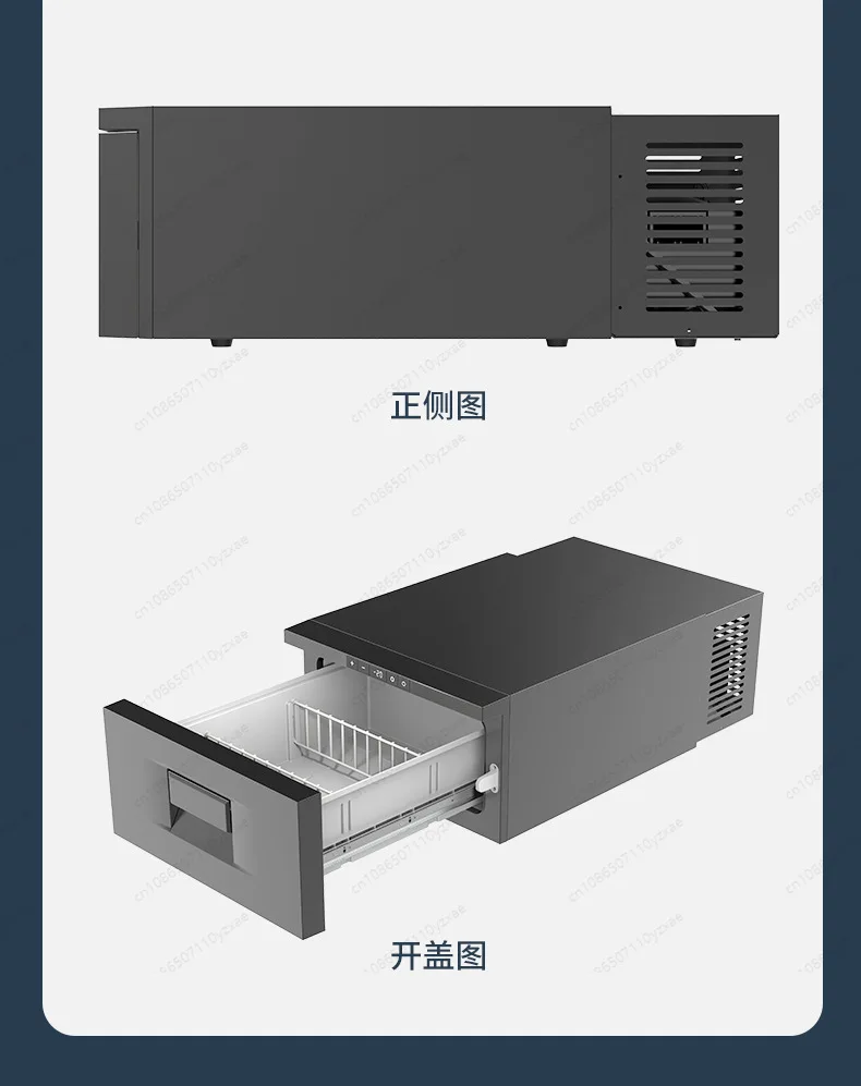 Drawer type car refrigerator, compressor refrigeration 12v24v refrigeration, embedded