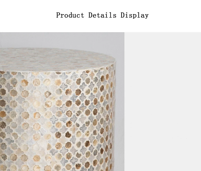 Nordic Furniture,Creative Shell Tea Table,Living Room Side Table,Cylindrical Display Stand,Luxury Display Stand,Art Storage Desk