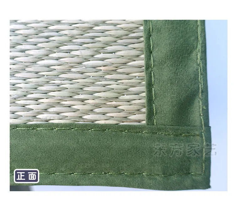 Straw Mat Fabric Folding Comfortable Summer Tatami Rectangle Large Foldable Floor Straw Mat For Sleeping Mattress Flooring