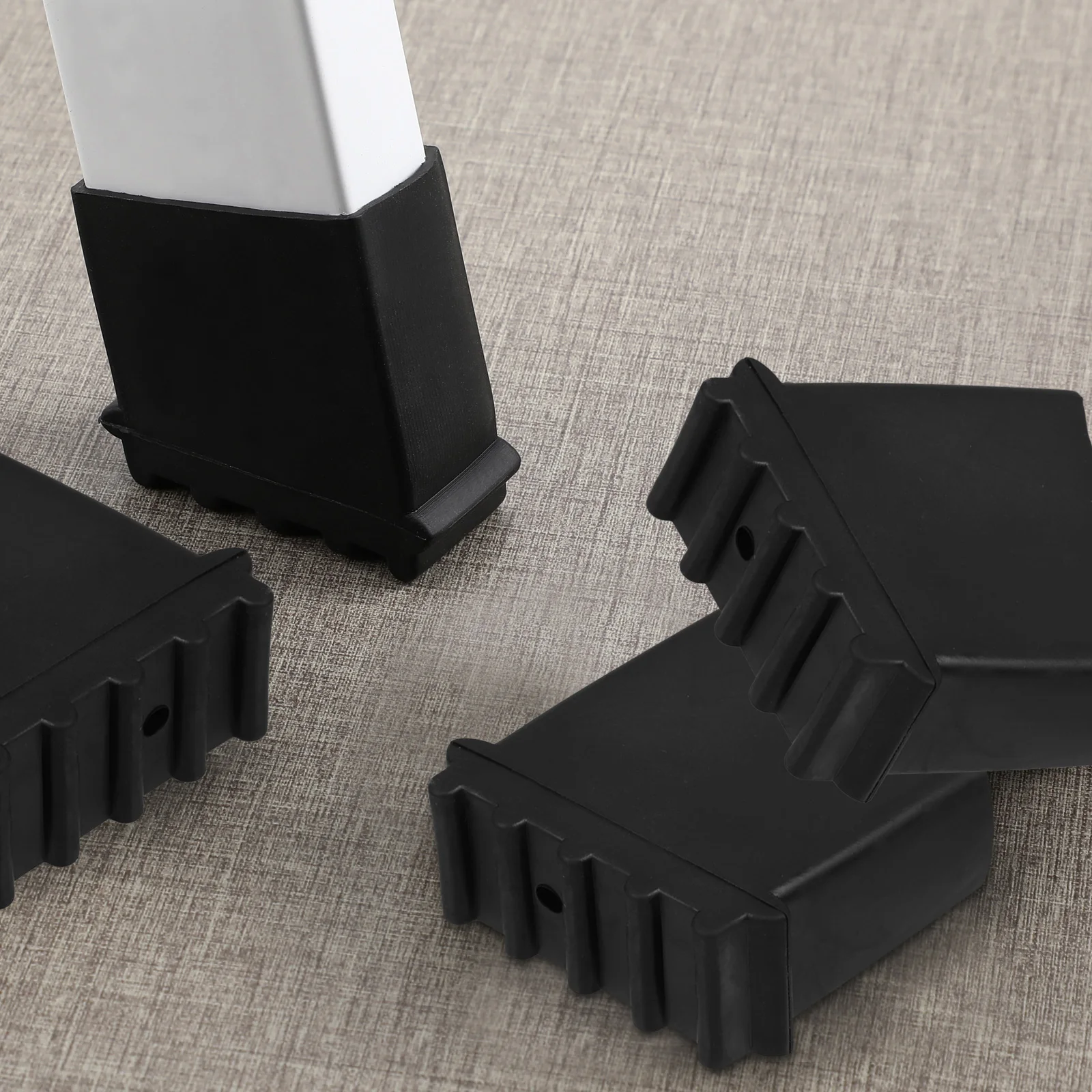 4Pcs Step Ladder Feet Covers Rubber Non-Skid Floor Protection Pads for Ladder Legs Versatile Ladder Leg Covers Stabilizer Pads