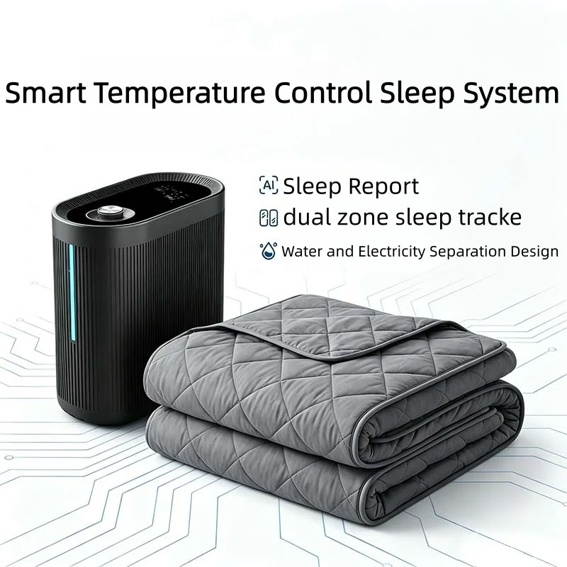 CAT-8Smart Water Circulation Cooling Mattress Cover, Zoned Dual Side Temperature Control for Deep Sleep, Cooling & Heating Temp