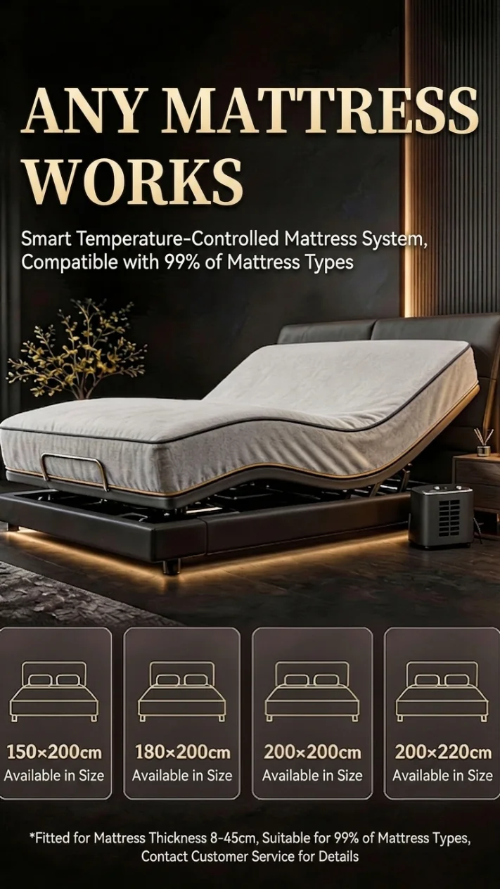 CAT-8Smart Water Circulation Cooling Mattress Cover, Zoned Dual Side Temperature Control for Deep Sleep, Cooling & Heating Temp