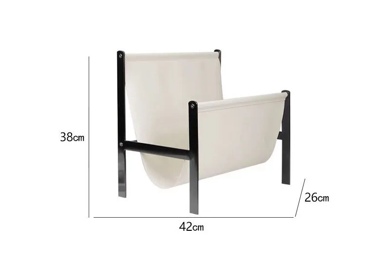 Leather Magazine Rack Metal Floor Multipurpose Book Newspaper Holder Creative Luxury Storage Shelf Home Organizer Racks Decor