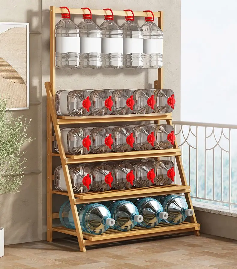 Flower Rack New Balcony Multi-layer Indoor Floor-to-ceiling Flower Pot Rack Green Basket Hanging Orchid Living Room Ladder Rack