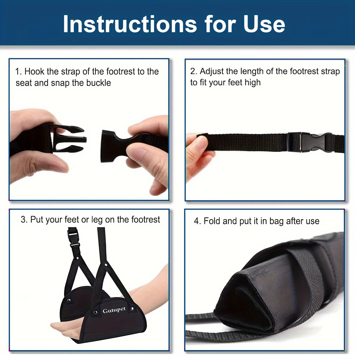 1pc/2pcs New Travel Hammock Office Hammock with Airplane and High-speed Rail Footrest Hammock Foot Stepping Travel Artifact